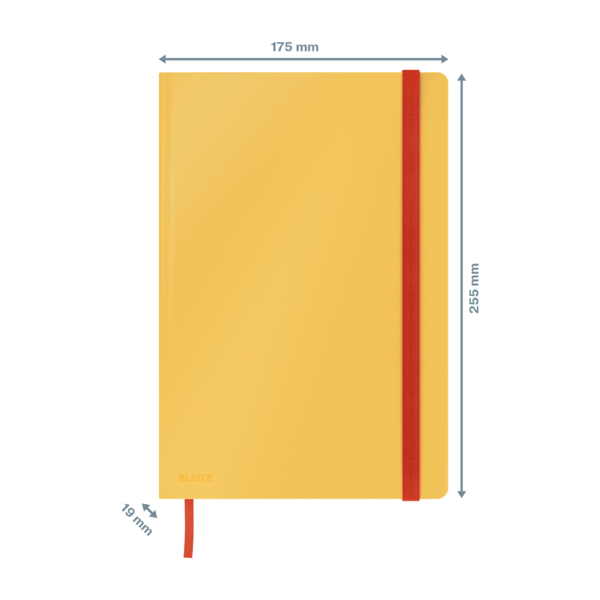Notesbog Cosy HC L kva 80 ark 100g gul