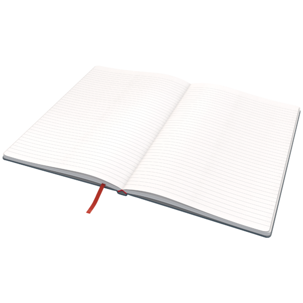 Notesbog Cosy HC L lin 80 ark 100g grå