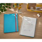 Notesblok Cosy spiral L kva 80 ark 100g blå