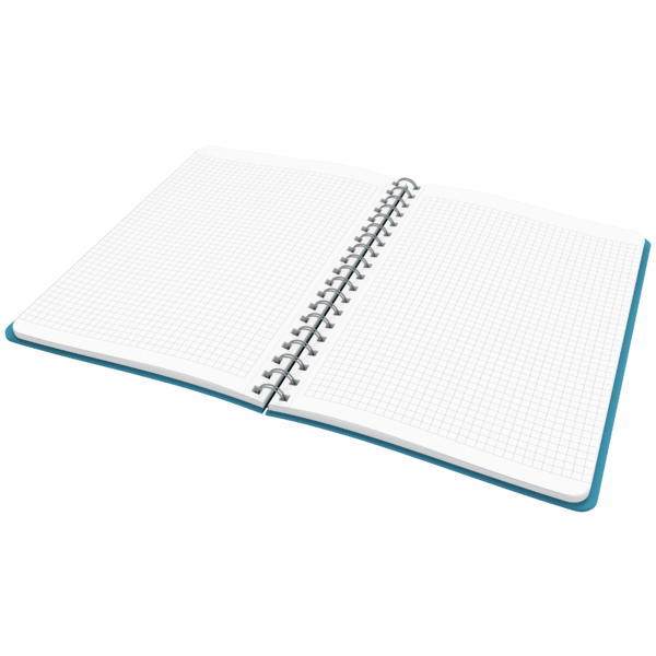 Notesblok Cosy spiral L kva 80 ark 100g blå