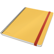Notesblok Cosy spiral L linj 80 ark 100g gul
