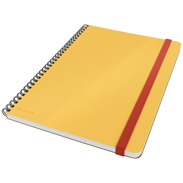 Notesblok Cosy spiral L linj 80 ark 100g gul