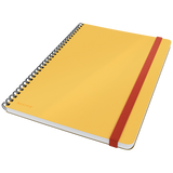 Notesblok Cosy spiral L linj 80 ark 100g gul