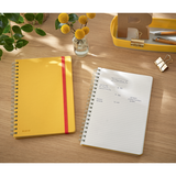 Notesblok Cosy spiral L linj 80 ark 100g gul