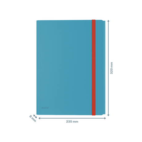 3-klap elastikmappe Cosy PP A4 blå