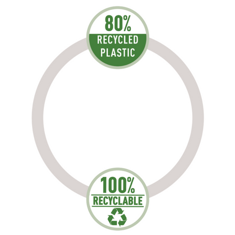 3-klap mappe recycle PP A4 gul