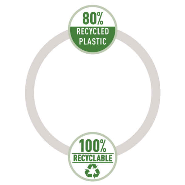 3-klap mappe recycle PP A4 gul