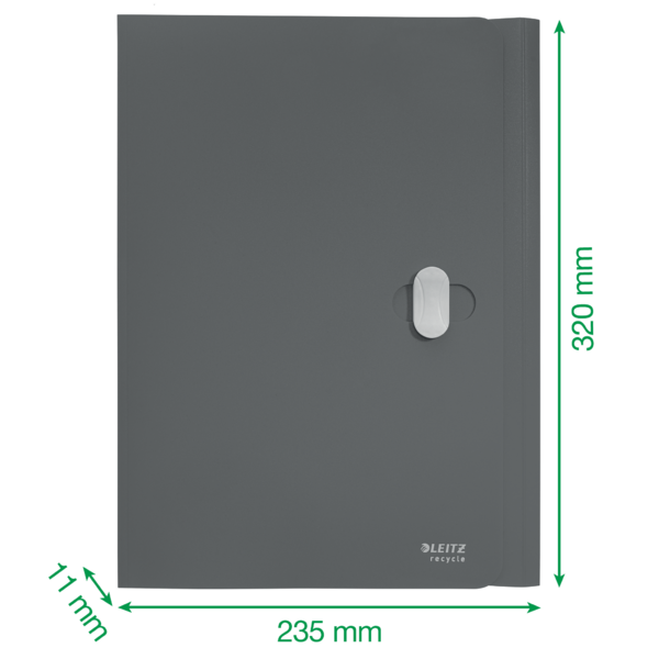 3-klap mappe recycle PP A4 grøn