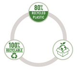 3-klap mappe recycle PP A4 sort