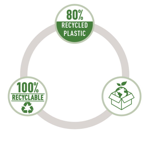 Arkivæske recycle PP A4 sort