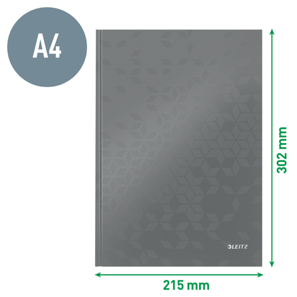 Notesbog WOW u/H A4 lin 80 ark 90g blå