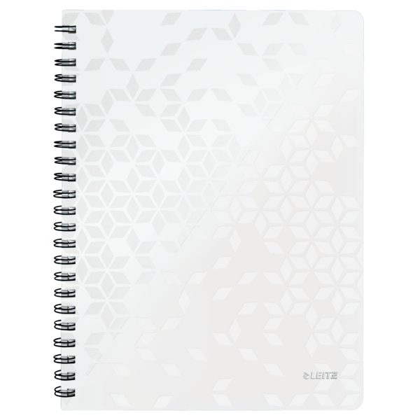 Notesblok WOW PP A4 m/hul lin.80ark hvid