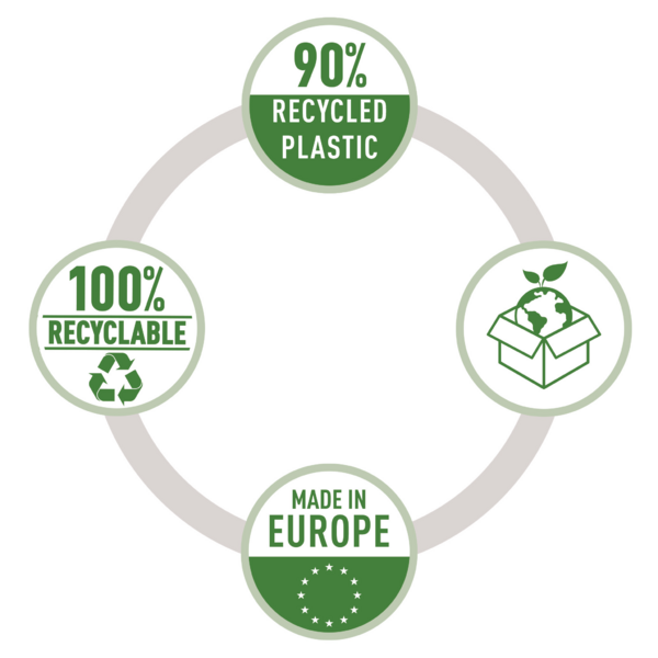 Displaybog recycle PP 20 lommer sort
