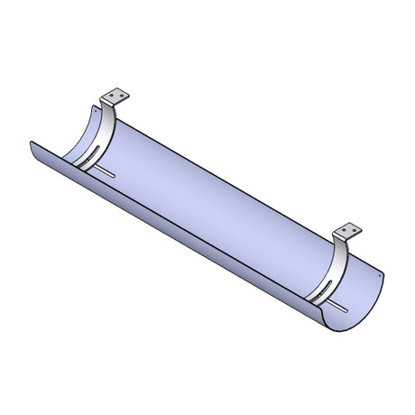 Kabelholder Halfpipe til bord, Alugrå 790 mm – image 7