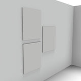 Lydabsorbent Sound Off EcoSUND Væg, 800x800x50 mm Hvid, uden tekstil – image 2