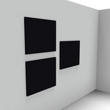 Lydabsorbent Sound Off EcoSUND Væg, 800x800x50 mm Sort, uden tekstil – image 2