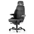 Kontorstol KAB Seating Executive, ACS White-Line Sort fighter – Kontorstole (billede 1)