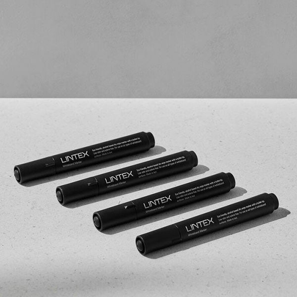 Lintex Filtpenne 4-pk (sort) – Whiteboards
