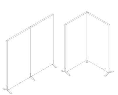 Skærmvæg ESD 1550x1000 mm Grå – image 4