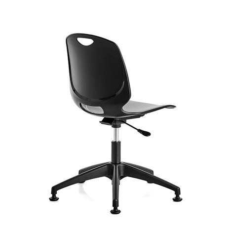 Stol Amigo, sort sæde, sort plastkryds med glidesko – image 2