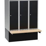 Høj sokkel siddebænk i birk 1000x550mm