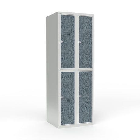 Skoleskab 2x300 Lige tag 2 rum i højden VirrVarr Black laminatdør Greb for hængelås – image 1