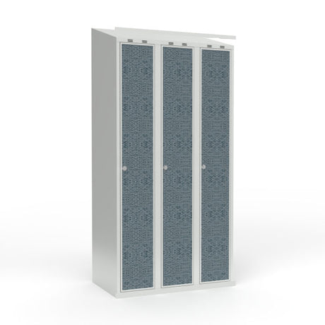 Skoleskab 3x300 Skråt tag 1 rum i højden VirrVarr Black laminatdør Greb for hængelås – image 1