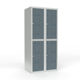 Skoleskab 2x400 Lige tag 2 rum i højden VirrVarr Black laminatdør Greb for hængelås – image 1