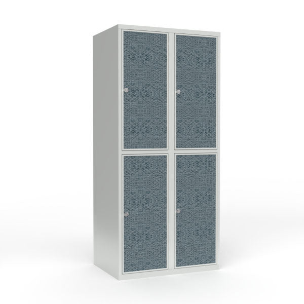 Skoleskab 2x400 Lige tag 2 rum i højden VirrVarr Black laminatdør Greb for hængelås – image 1