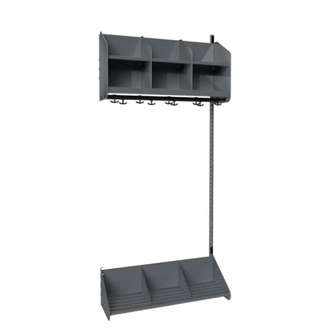 BST Kombination A,  Påbygningssektion 3 pladser B 900 mm, mørk grå – image 2