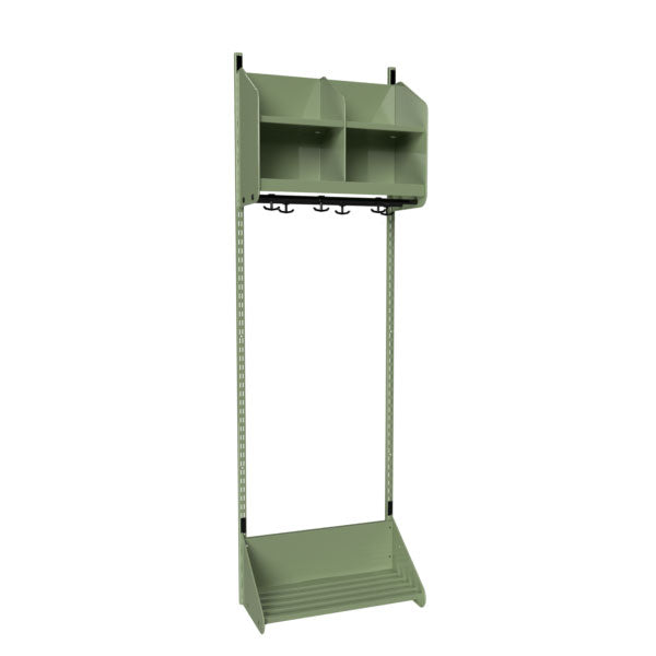Sonesson BST Kombination B,  Startsektion 2 pladser B 600 mm, grøn – Børnegarderober