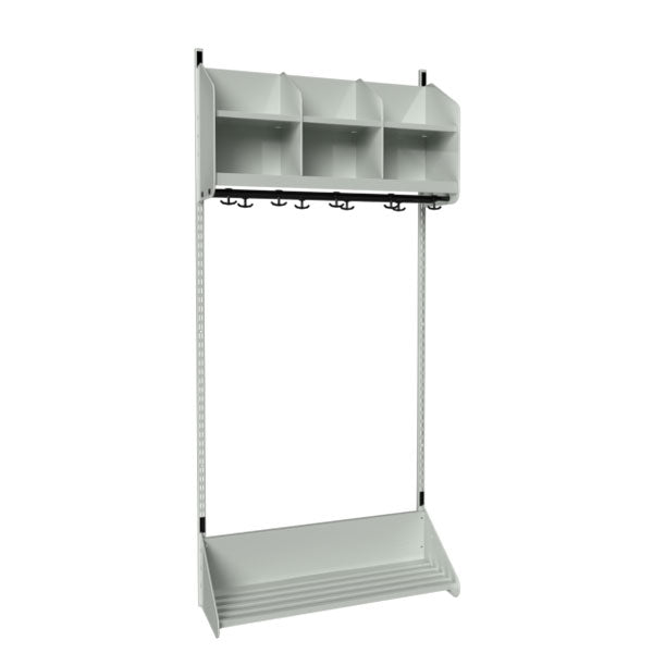 BST Kombination B,  Startsektion 3 pladser B 900 mm, lys grå – image 2