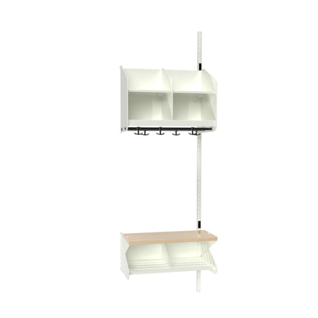 BST Kombination C,  Påbygningssektion 2 pladser B 600 mm, hvid – image 1