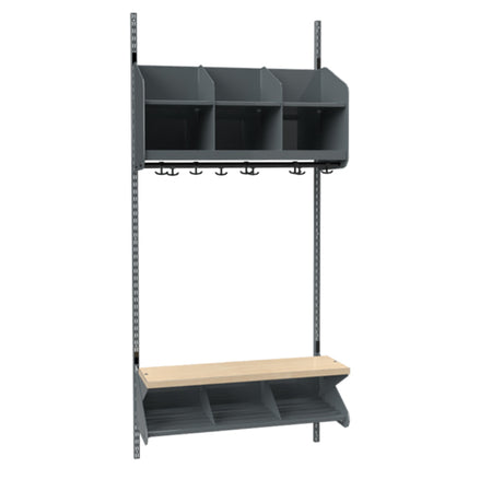 BST Kombination C,  Startsektion 3 pladser B 900 mm, mørk grå – image 1