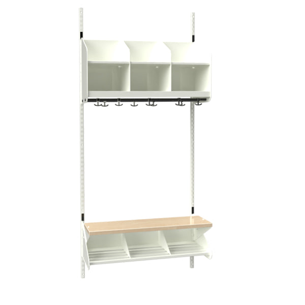 BST Kombination C,  Startsektion 3 pladser B 900 mm, hvid – image 1