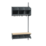 BST Kombination C,  Påbygningssektion 3 pladser B 900 mm, mørk grå – image 2