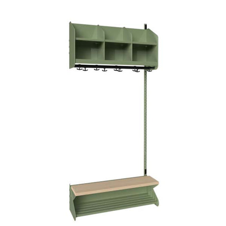 BST Kombination D,  Påbygningssektion 3 pladser B 900 mm, grøn – image 2