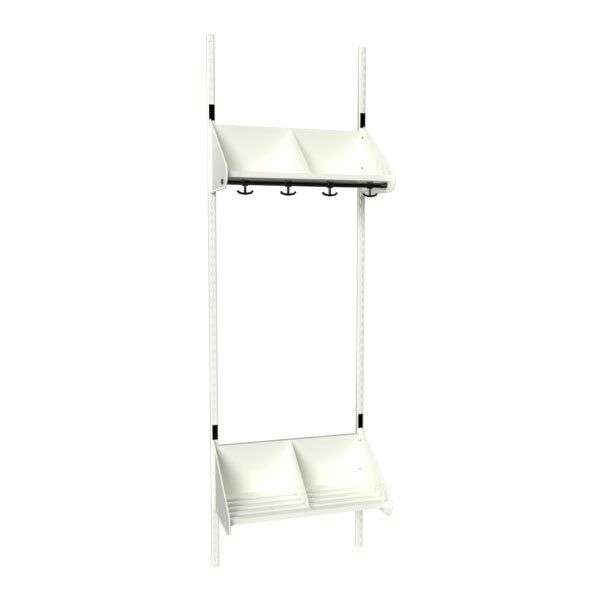 Sonesson BST Kombination E,  Startsektion 2 pladser B 600 mm, hvid – Børnegarderober