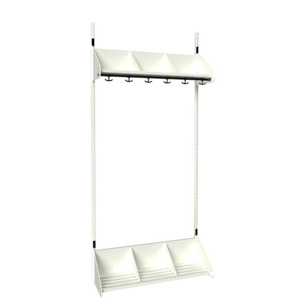 Sonesson BST Kombination E,  Startsektion 3 pladser B 900 mm, hvid – Børnegarderober