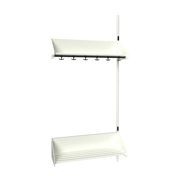Sonesson BST Kombination F, Påbygningssektion 3 pladser B 900 mm, hvid – Børnegarderober