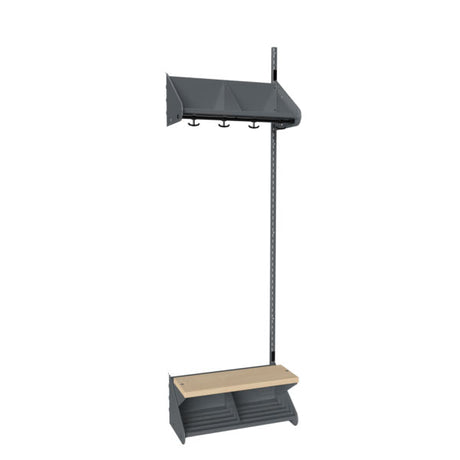 BST Kombination G, Påbygningssektion 2 pladser B 600 mm, mørk grå – image 2