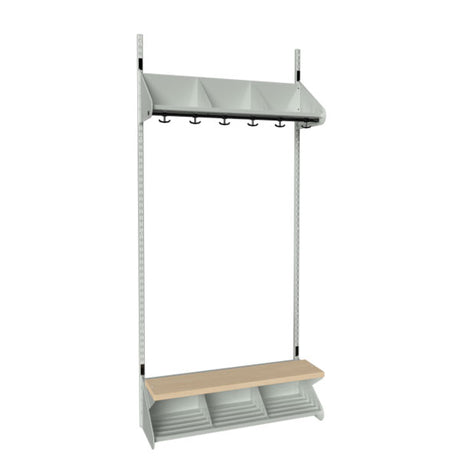 BST Kombination G, Startsektion 3 pladser B 900 mm, lys grå – image 1