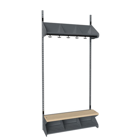 BST Kombination G, Startsektion 3 pladser B 900 mm, mørk grå – image 1