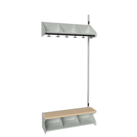 BST Kombination G, Påbygningssektion 3 pladser B 900 mm, lys grå – image 1