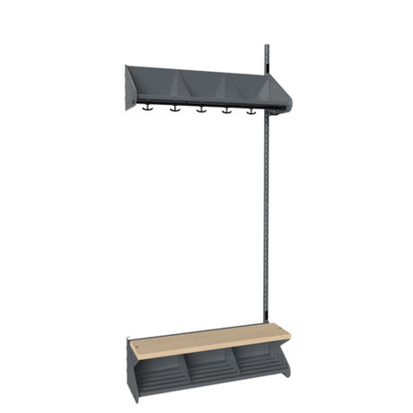 BST Kombination G, Påbygningssektion 3 pladser B 900 mm, mørk grå – image 1