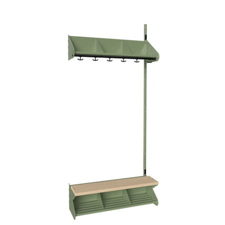 BST Kombination G, Påbygningssektion 3 pladser B 900 mm, grøn – image 2