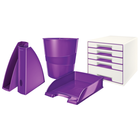 Desk cube WOW m/5-skuffer hvid/lilla