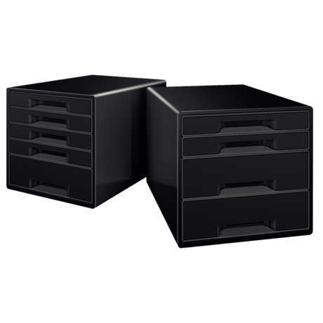 Desk Cube Leitz Dual 4-skuffer sort