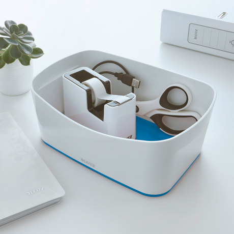 Opbevaringsbakke MyBox hvid/blå