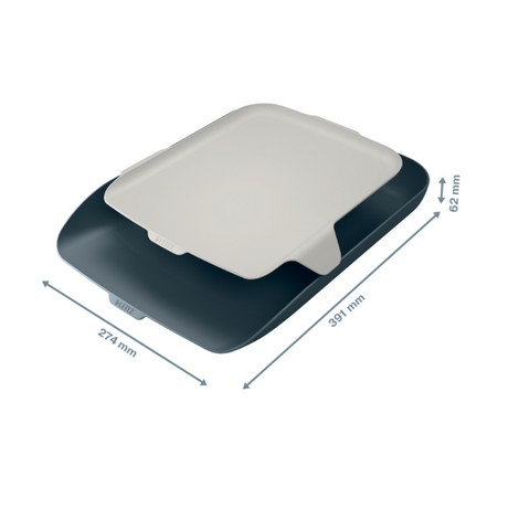 Letter Tray+Organizer Cosy velvet grey